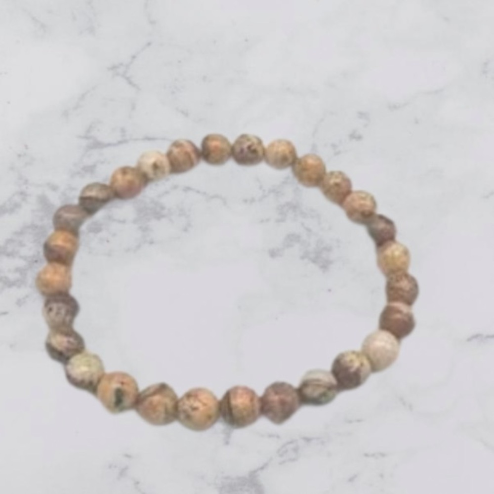 Natural Sand Stone Beaded Bracelet